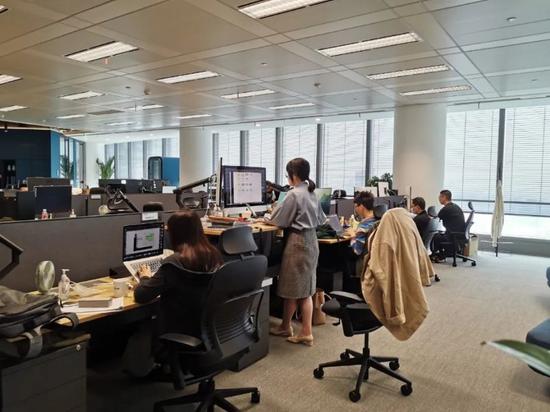 Unity公司中国总部在北外滩白玉兰广场的办公区域。本文图片均由 虹口区 提供