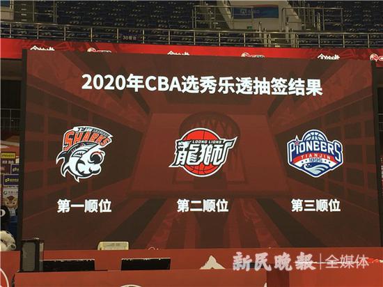 图说:上海男篮获得CBA选秀大会状元签 新民晚报记者 李元春 摄
