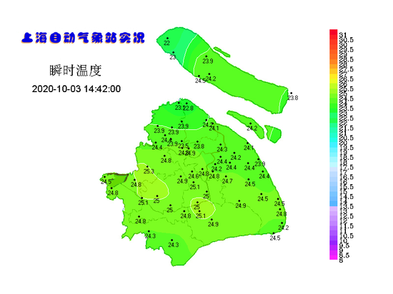 气温。本文图片均为“上海预警发布”微信公号 图