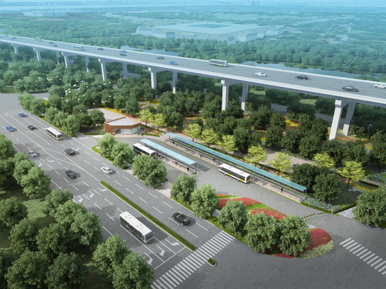长清北路公交枢纽项目效果图