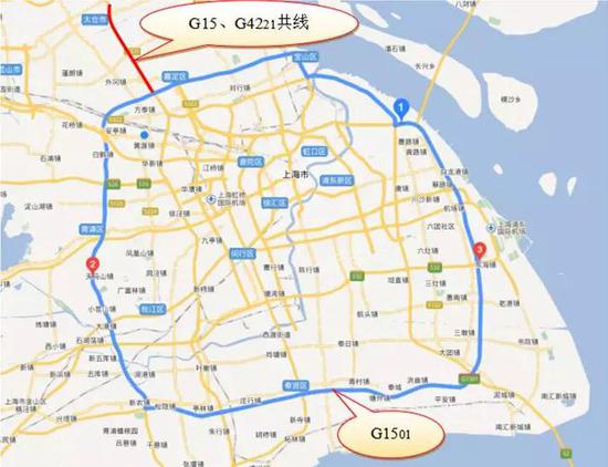 本轮编号调整上海市涉及的国家公路↑