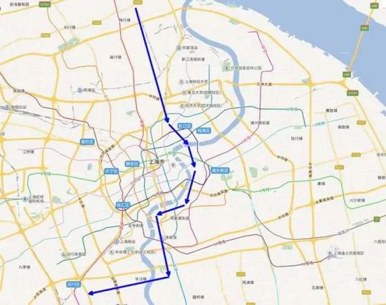 线路大致走向示意图