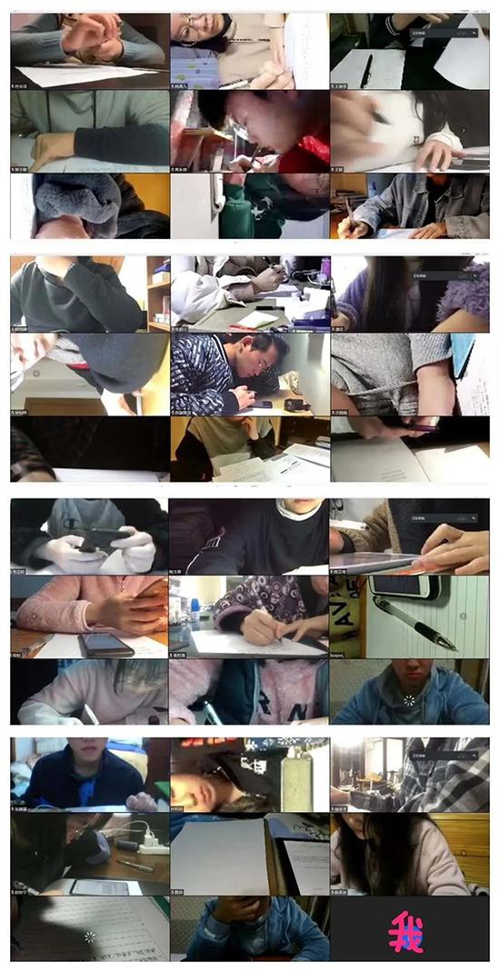 宅在家里学习的上海高三学子们。 本文图均为 受访者供图