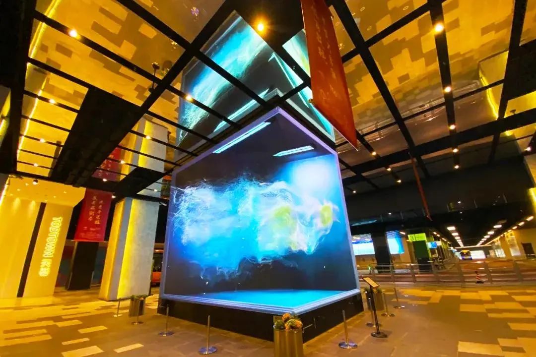 莘庄地铁站南广场TODTIME时间廊展出“裸眼3D”作品《蓝色多瑙河》