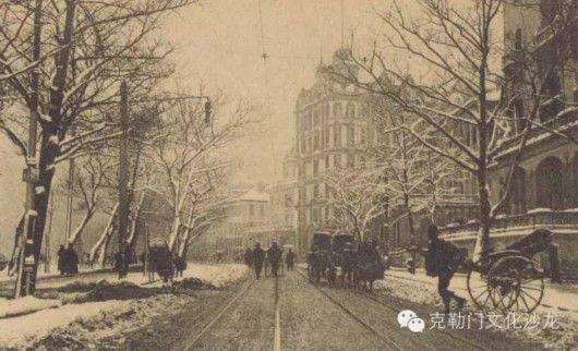20世纪初的外滩雪景