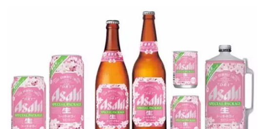 朝日、三得利樱花酒