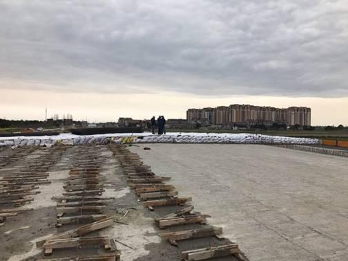 (现场图:江海南路道路南延伸工程)