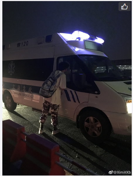 网友约杭州到上海顺风车叫来救护车 厂家:新车