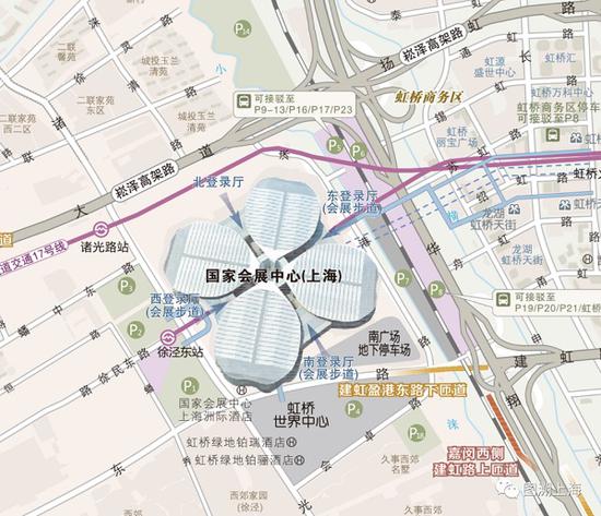 图说:第二届中国国际进口博览会交通概况图