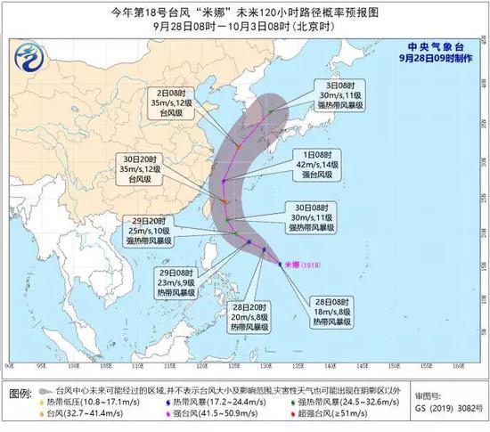 第18号台风米娜已生成 最大风力达8级