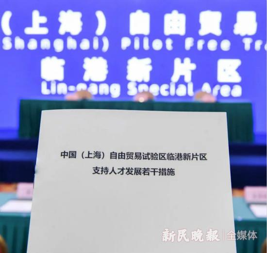 图说：2019年11月20日，临港新片区支持人才发展新措施发布 新民晚报记者 陈梦泽/摄