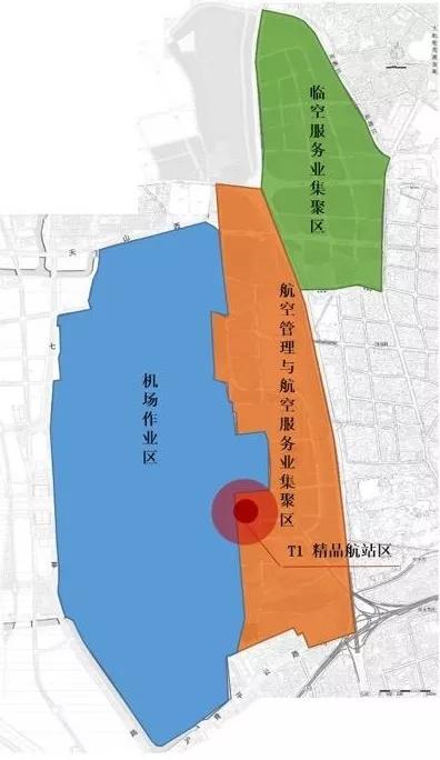 虹桥临空经济示范区“一核三区”布局规划示意图