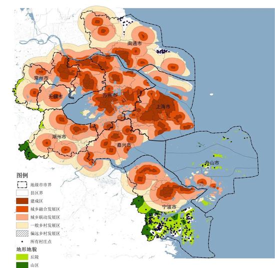 上海大都市圈圈层发展体系  “上海大都市圈规划” 微信公众号