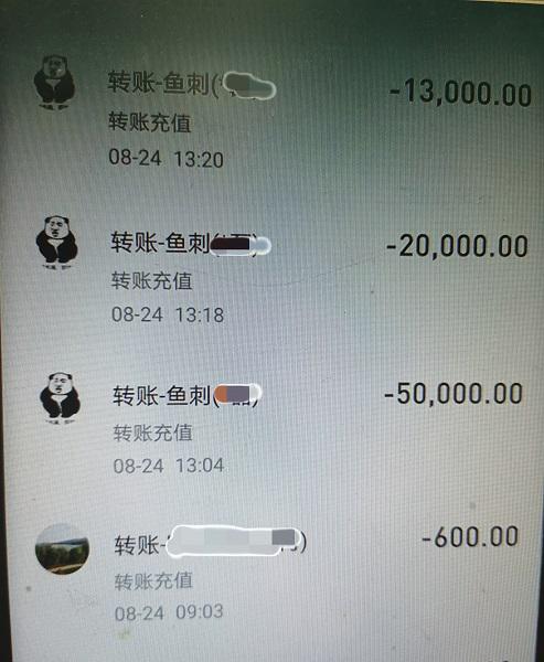 图说:“洗钱”团伙转账记录。普陀公安分局供图