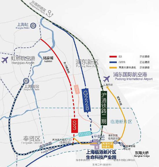 上海临港新片区生命科技产业园区位图