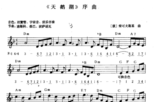 《天鹅湖》乐谱影印件