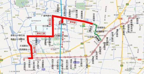 一期试运营线路图(红线部分)
