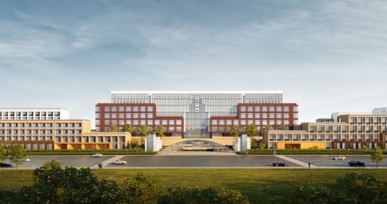 上海中学东校高中部新建工程示意图。