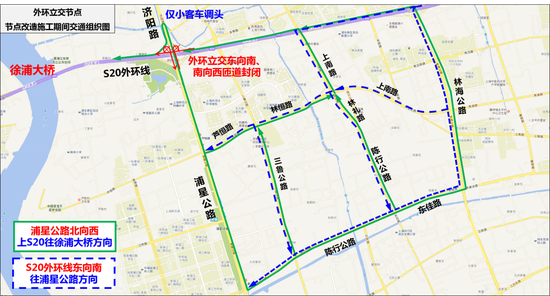 龙耀路隧道交通组织示意图