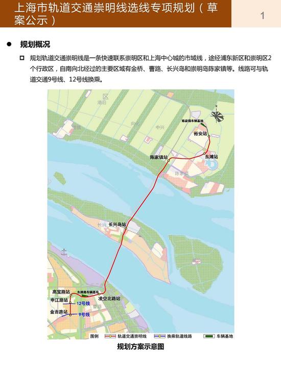 轨交崇明线规划示意图 上海地铁官网截图