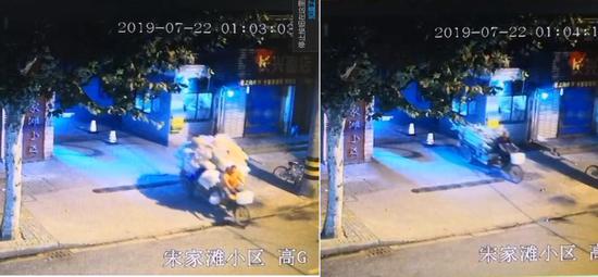 △按照两辆“黄鱼车”行进路线倒查后,发现它们出自宋家滩小区。