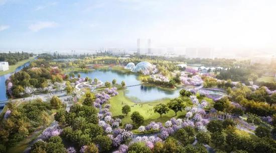 上海植物园北区改扩建工程俯瞰效果图