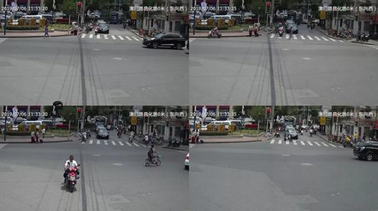 闯红灯。