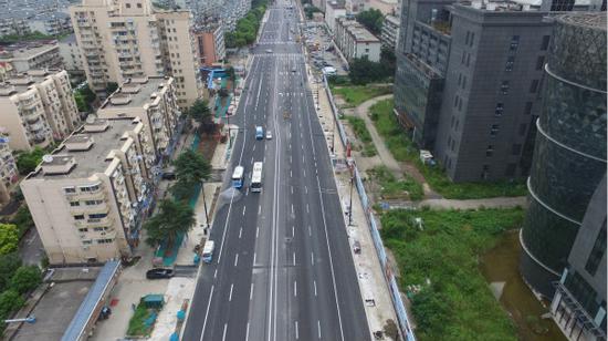 图说:场中路静安段全线贯通