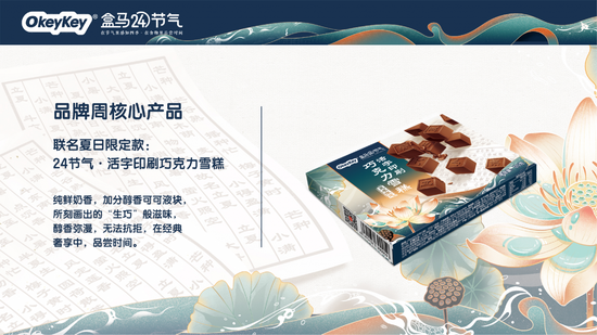 图 OkeyKey品牌与盒马联名的活字印刷巧克力雪糕