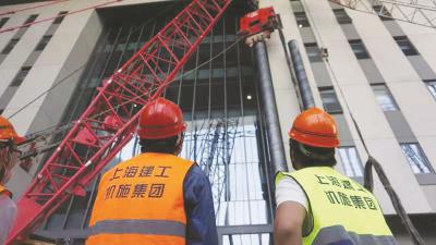 国家会展中心(上海)不停展施工。(上海建工机施集团供图)