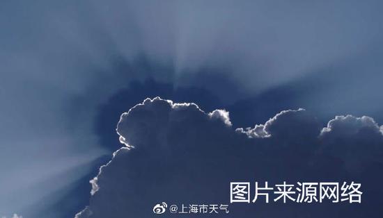 天空中的云有时也会有类似的光像