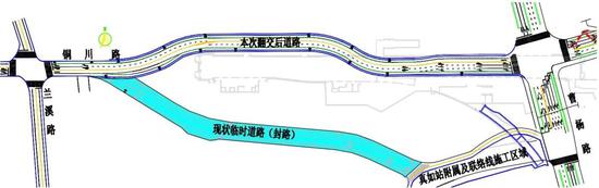 14号线真如站道路翻交示意图