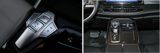 （换挡：左为菲斯塔纯电动，右为iA5）