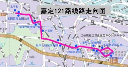嘉定121路线路走向图