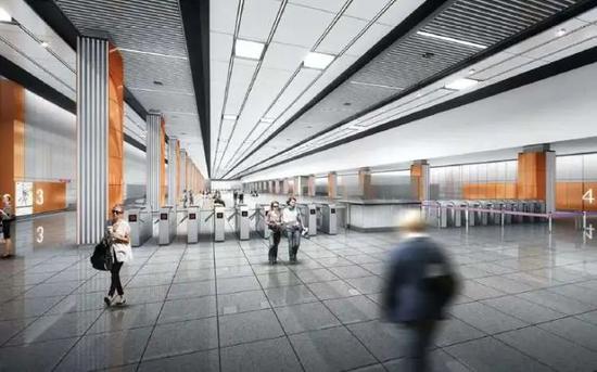 后滩站效果图 （以后期装饰装修及其他系统安装工程设计施工图为准）