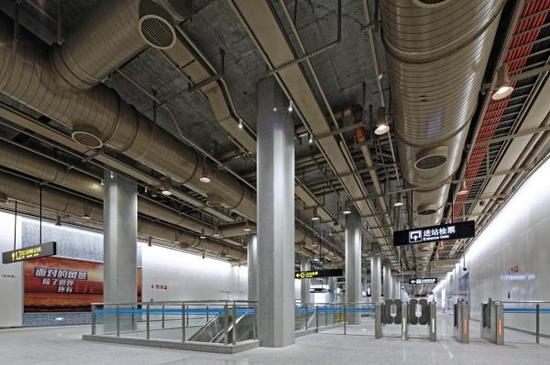 上海地铁9号线金吉路站展厅,工业风装修。上海申通地铁集团 供图