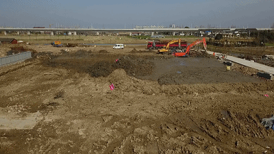 ▲ 建设中的嘉定城北路