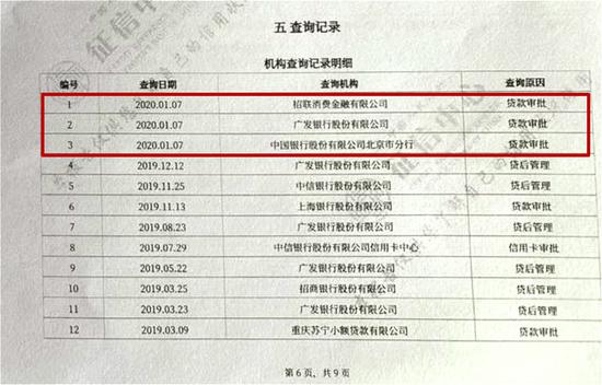 查询贷款额度也会上个人信用报告 中新经纬 魏薇 摄