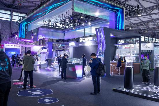 图为苏钏科技2021 MWC展台全景。