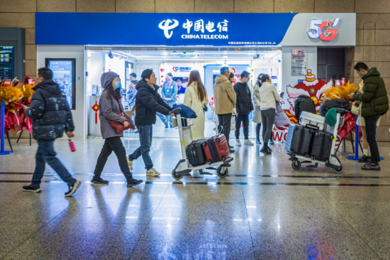中国电信迎宾大道营业厅将为海内外旅客提供卓越的数智服务体验。