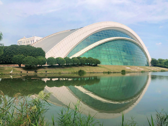 图为上海视觉艺术学院“大眼睛”剧场。新华网 发