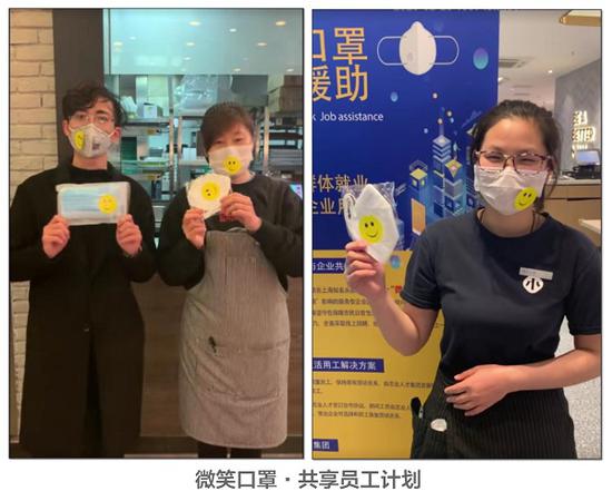 图说:“微笑口罩·共享员工”计划 来源/采访对象供图(下同)