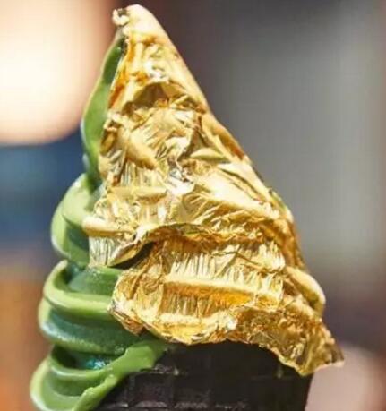 金箔抹茶冰淇淋