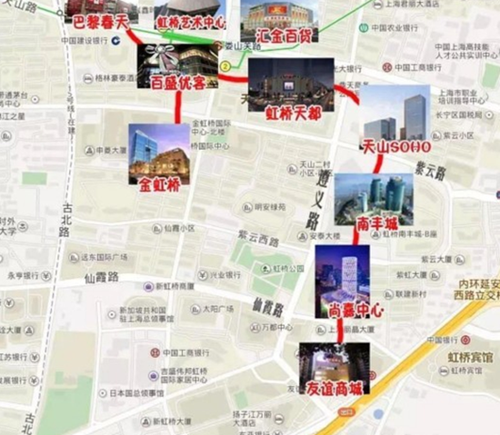 虹橋商圈地下勾連示意圖(圖片來源于網絡)