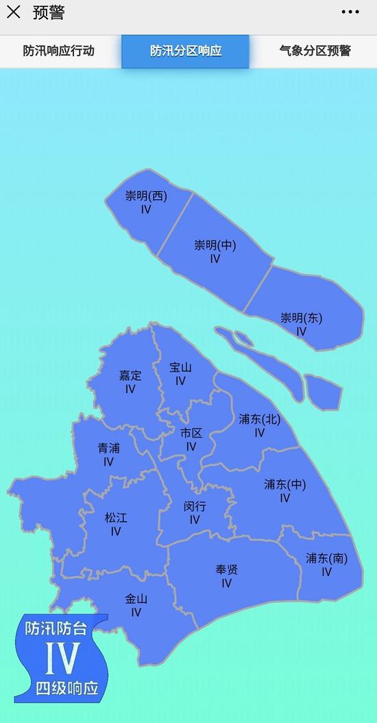 图说:上海启动防汛防台Ⅳ级响应行动 来源:市防汛指挥部