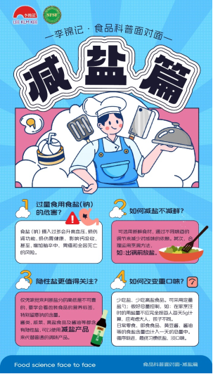 李锦记联合上海市食品安全工作联合会发布减盐海报