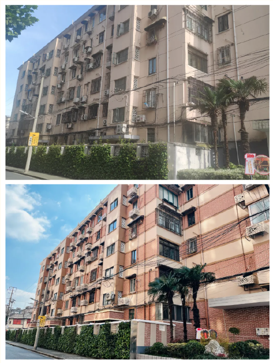 ▲外立面改造前后对比图