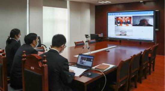 图说:“云调解”现场。市检三分院供图