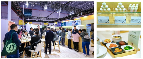 图: 诺和新元食品与饮料生物解决方案现场展示相关产品与技术,助力食品美味又健康