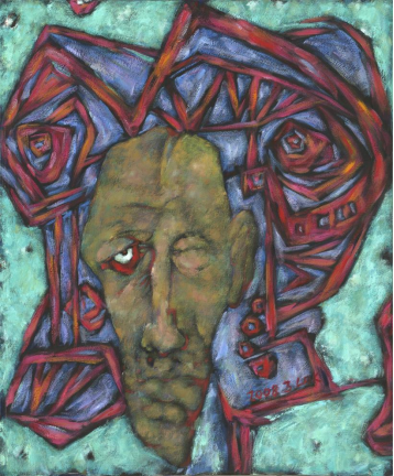 《仿生人（之五）》 100x120cm 布面油画 2008年